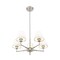 Z-Lite Leila Chandelier, 5-Light, 26 In.W x 10 In.H, Brushed Nickel/White Linen 744-26R-BN - alternate 8